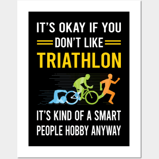 Smart People Hobby Triathlon Triathlete Posters and Art